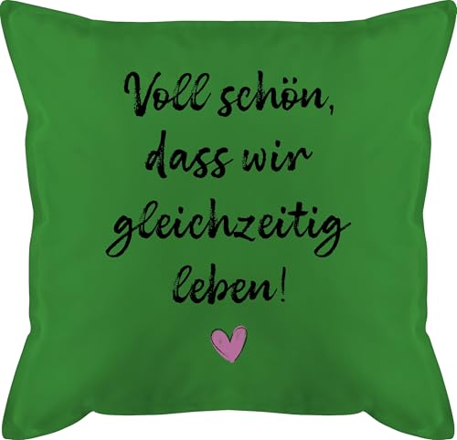 Kissen 50x50 - Voll schön dass wir gleichzeitig leben I Freundschaft Geschenk für Pärchen Geschenke Valentinstag I Weihnachten Geschenk für Freunde Weihnachten I BFF - 50 x 50 cm - Grün - paar Kissen 50x50 - Voll schön dass wir gleichzeitig leben I Freundschaft Geschenk für Pärchen Geschenke Valentinstag I Weihnachten Geschenk für Freunde Weihnachten I BFF - 50 x 50 cm - Grün - paar von Shirtracer