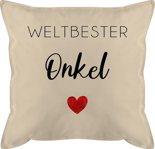 Kissen 50x50 - Weltbester Onkel Geschenk für Onkelchen I - 50 x 50 cm - Beige Natur besten weltbesten Beste Kissen 50x50 - Weltbester Onkel Geschenk für Onkelchen I - 50 x 50 cm - Beige Natur besten weltbesten Beste von Shirtracer