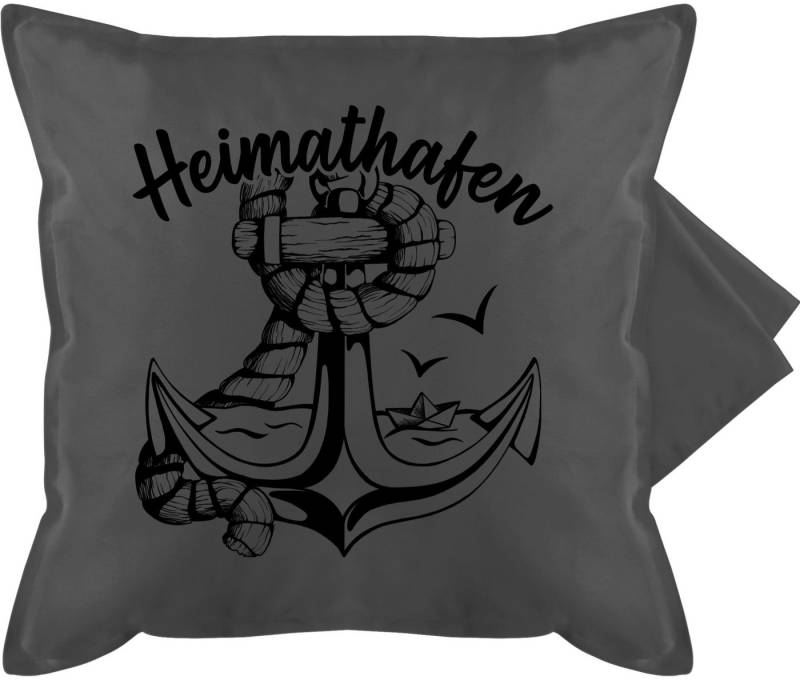 Shirtracer Kissenbezüge Heimathafen mit Anker und Papierboot, (1 Stück), Statement von Shirtracer