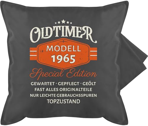 Kissenbezug - 60. Geburtstag Kissen - Oldtimer 1965 Modell Special Edition Original - 50 x 50 cm - Grau - 60er 60 1964 geschenk 60ig 1963 zum sechzig vintage 60ten 60.jahre 60igsten 60.geburtstag von Shirtracer