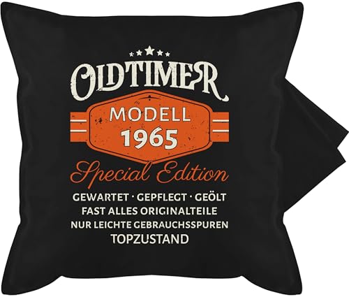 Kissenbezug - 60. Geburtstag Kissen - Oldtimer 1965 Modell Special Edition Original - 50 x 50 cm - Schwarz - 60er 60 1964 Geschenk 60ig 1963 zum sechzig Vintage 60ten 60.Jahre 60igsten 60.Geburtstag von Shirtracer