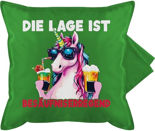 Kissenbezug - Alkohol - Kissen - Die Lage ist besäufniserregend Einhorn I Saufen Geschenk Saufi Saufi Einhorn I Mallorca Party I JGA I Malle I Karneval I Junggesellenabschied - 50 x 50 cm - Grün Kissenbezug - Alkohol - Kissen - Die Lage ist besäufniserregend Einhorn I Saufen Geschenk Saufi Saufi Einhorn I Mallorca Party I JGA I Malle I Karneval I Junggesellenabschied - 50 x 50 cm - Grün von Shirtracer