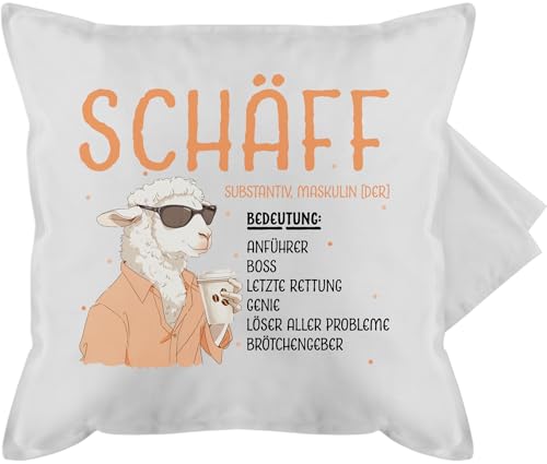 Shirtracer Kissenbezug - Beruf Deko Kissen Job - Schäff - Geschenk Chef Leiter Vorgesetzter Anführer Lustig Witzig Weihnachten - 50 x 50 cm - Grau - kissenhüllen Geschenke für vorgesetzte kissenhülle von Shirtracer