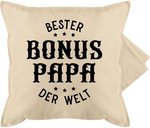 Kissenbezug - zum - Bester Bonus Papa der Welt I Bonuspapa Geschenk Stiefvater Geschenke Vatertag - 50 x 50 cm - Beige Natur - Vatertagsgeschenk Herrentag dad Kissen Pillow Daddy herrentagsgeschenk Kissenbezug - zum - Bester Bonus Papa der Welt I Bonuspapa Geschenk Stiefvater Geschenke Vatertag - 50 x 50 cm - Beige Natur - Vatertagsgeschenk Herrentag dad Kissen Pillow Daddy herrentagsgeschenk von Shirtracer