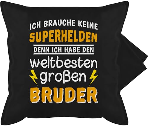 Shirtracer Kissenbezug - Großer - Kissen - Ich Habe den weltbesten großen Bruder - 50 x 50 cm - Schwarz - Bester große besten der Welt grosser Geschenk stolzer Geschenke hab 2024 Mein ist Beste 2025 von Shirtracer