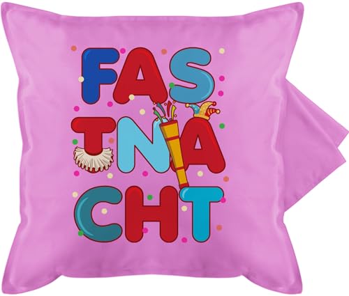 Kissenbezug - Karneval & Fasching - Kissen - Fastnacht rot/blau - 50 x 50 cm - Pink - köln für gärtner kölsche 2023 karnelval straßenkarneval fasent fasnets karneva carnival fasching- karnevals von Shirtracer