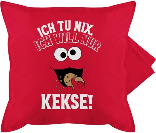 Kissenbezug - Karneval & Fasching - Kissen - Ich tu nix Ich will nur Kekse I Krümelmonster I Keksmonster I Cookie Monster I Keks - 50 x 50 cm - Rot - karnevalskissen fasching- cookies sofakissen Kissenbezug - Karneval & Fasching - Kissen - Ich tu nix Ich will nur Kekse I Krümelmonster I Keksmonster I Cookie Monster I Keks - 50 x 50 cm - Rot - karnevalskissen fasching- cookies sofakissen von Shirtracer