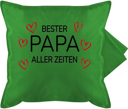 Kissenbezug - Kissen - Geschenk Geburtstag Bester Papa aller Zeiten | Werdender Vater Geschenk | Geburtstagsgeschenk für Papi - 50 x 50 cm - Grün - father's day gift for dad pillow best vatertag von Shirtracer