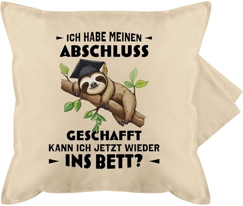 Kissenbezug - Kissen - Ich habe meinen Abschluss geschafft Faultier Geschenk Schule Geschenk Schüler I Abschlussgeschenk Schule 10. Klasse - 50 x 50 cm - Beige Natur - geschenke schulabschluss Kissenbezug - Kissen - Ich habe meinen Abschluss geschafft Faultier Geschenk Schule Geschenk Schüler I Abschlussgeschenk Schule 10. Klasse - 50 x 50 cm - Beige Natur - geschenke schulabschluss von Shirtracer