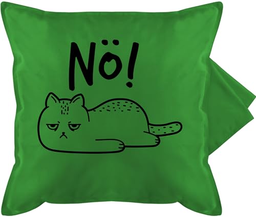 Shirtracer Kissenbezug - Kissen - Nö Katze I Lustiges Katzenmotiv I Geschenk Katzenbesitzer I Katzenfan - 50 x 50 cm - Grün - katzenkissen lustig mit sprüche Katzen cat kuschelkissen Shirtracer Kissenbezug - Kissen - Nö Katze I Lustiges Katzenmotiv I Geschenk Katzenbesitzer I Katzenfan - 50 x 50 cm - Grün - katzenkissen lustig mit sprüche Katzen cat kuschelkissen von Shirtracer