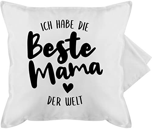 Kissenbezug - Ich habe die beste Mama der Welt - 50 x 50 cm - Weiß - mutter tags geschenk geschenke für mütter mamatags besten mamas mothers muttertagsgeschenk muttertag mami muttertags mommy mum von Shirtracer