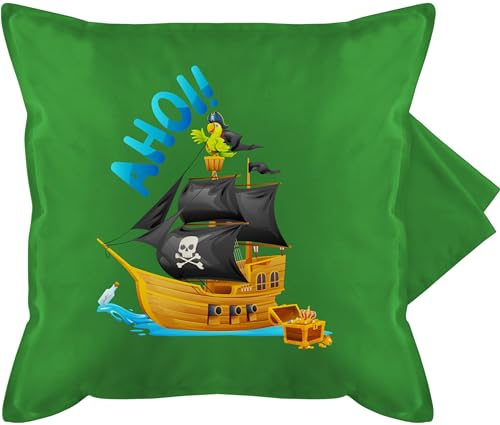 Kissenbezug - Pirat - Kissen - Piratenschiff AHOI Piraten Geschenk Piratenparty I Piratenkapitän Schiffsmotiv Seeräuber Geschenkidee Jungs - 50 x 50 cm - Grün - piratenkissen Pirate kuschelkissen Kissenbezug - Pirat - Kissen - Piratenschiff AHOI Piraten Geschenk Piratenparty I Piratenkapitän Schiffsmotiv Seeräuber Geschenkidee Jungs - 50 x 50 cm - Grün - piratenkissen Pirate kuschelkissen von Shirtracer