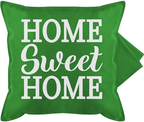 Kissenbezug - Statement - Home Sweet Home- weiß - 50 x 50 cm - Grün - Kissen Statement-Kissen Statements baumwollkissen zierkissenbezüge Schrift sprüche kissenhülle polsterüberzug mit Kissenbezug - Statement - Home Sweet Home- weiß - 50 x 50 cm - Grün - Kissen Statement-Kissen Statements baumwollkissen zierkissenbezüge Schrift sprüche kissenhülle polsterüberzug mit von Shirtracer