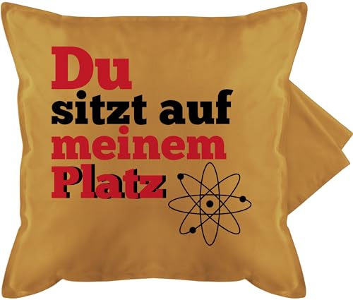 Shirtracer Kissenbezug - Statement Kissen mit Sprüchen - Du sitzt auf Meinem Platz - 50 x 50 cm - Gelb - Motiven Spruch Couch sprüche sofakissen für spruechen Mein baumwollkissen frechem von Shirtracer