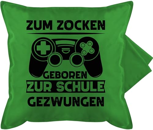 Shirtracer Kissenbezug - Statement Kissen mit Sprüchen - Zum zocken geboren zur Schule gezwungen - 50 x 50 cm - Grün - gamerkissen kissenhülle sprüche Spruch Game kuschelkissen zockerkissen Shirtracer Kissenbezug - Statement Kissen mit Sprüchen - Zum zocken geboren zur Schule gezwungen - 50 x 50 cm - Grün - gamerkissen kissenhülle sprüche Spruch Game kuschelkissen zockerkissen von Shirtracer