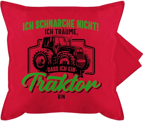 Kissenbezug - Traktoren - Kissen - Ich schnarche nicht ich träume dass ich ein Traktor bin schwarz bunt - 50 x 50 cm - Rot - traktorkissen trecker kissenhüllen landwirt schnarch motivkissen Kissenbezug - Traktoren - Kissen - Ich schnarche nicht ich träume dass ich ein Traktor bin schwarz bunt - 50 x 50 cm - Rot - traktorkissen trecker kissenhüllen landwirt schnarch motivkissen von Shirtracer