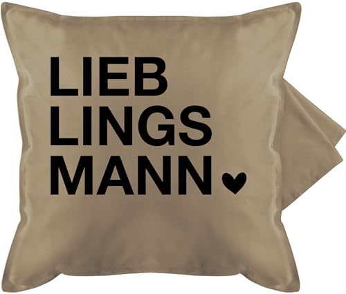 Shirtracer Kissenbezug - Kissen Ideen - Lieblingsmann Geschenk Valentinstag für Ihn Valentinstagsgeschenk Männer Weihnachts-Geschenke Partner - 50 x 50 cm - Beige - vallentinstaggeschenk bezug von Shirtracer