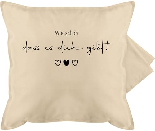 Kissenbezug - Wie schön dass es Dich gibt - Schöne Geschenke Beste Freundin Besten Freund Partner Partnerin - 50 x 50 cm - Beige Natur - seelenverwandte geschenk freundinnen kissen seelenverwandt Kissenbezug - Wie schön dass es Dich gibt - Schöne Geschenke Beste Freundin Besten Freund Partner Partnerin - 50 x 50 cm - Beige Natur - seelenverwandte geschenk freundinnen kissen seelenverwandt von Shirtracer
