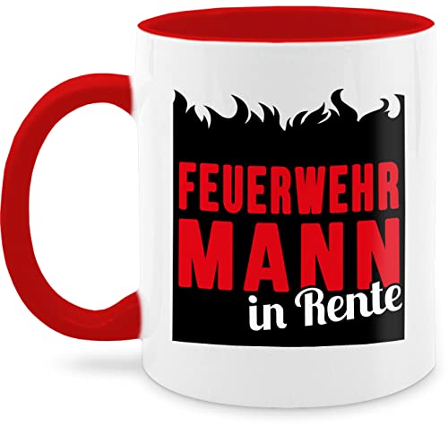 Tasse Tassen 325ml - Feuerwehr - Feuerwehrmann in Rente - schwarz - 325 ml - Rot - feuerwehrtasse feuerwehrgeschenkartikel nur noch eine pflanze freiwillige von Shirtracer