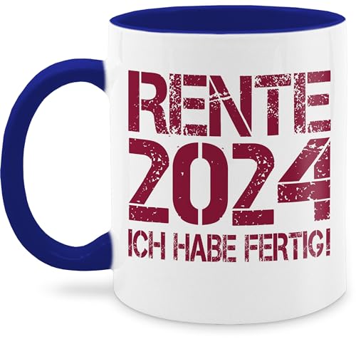 Tasse Tassen 325ml - Geschenk Rentner - Rente 2024-325 ml - Dunkelblau - kaffeetasse geschenke für kollegin zum abschied rentnertassen ruhestand teetasse gedenktassen in gehen pension wärmende von Shirtracer