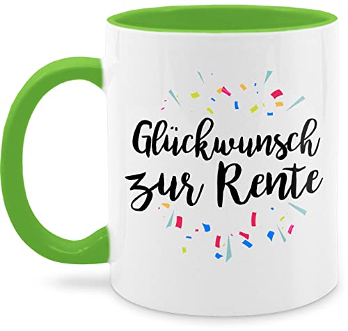 Tasse Tassen 325ml - Rentnerin - Glückwunsch zur Rente - 325 ml - Hellgrün - 2022 ruhestandsgeschenk fuer frauen ruhestand rentner teetasse zum abschied geschenktassen pension kaffeetasse von Shirtracer