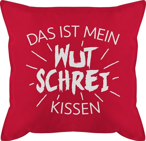 50x50 - Statement - Das ist mein Wutschrei Kissen - 50 x 50 cm - Rot - schrei-kissen statement-kissen statements schrei mit füllung sprüche kopfkissen schwarz schmusekissen männerkissen bezug von Shirtracer