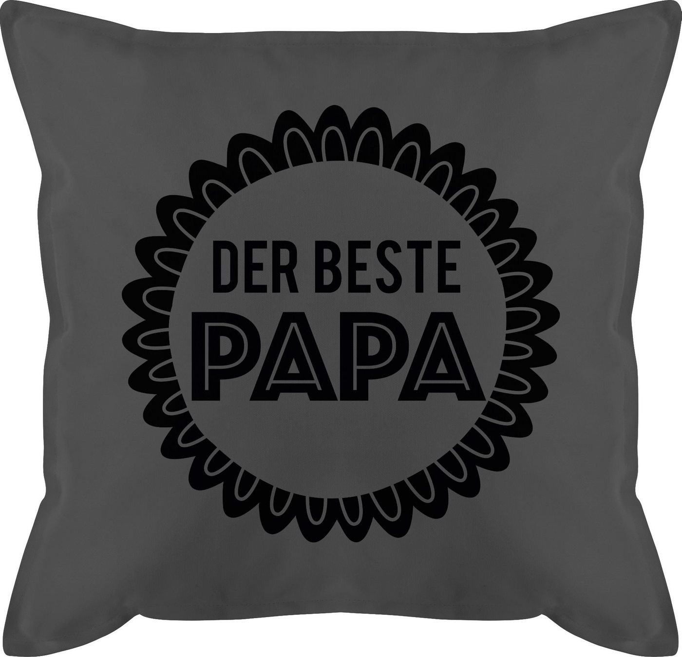Shirtracer Dekokissen Der beste Papa schwarz, Vatertagsgeschenk Kissen von Shirtracer