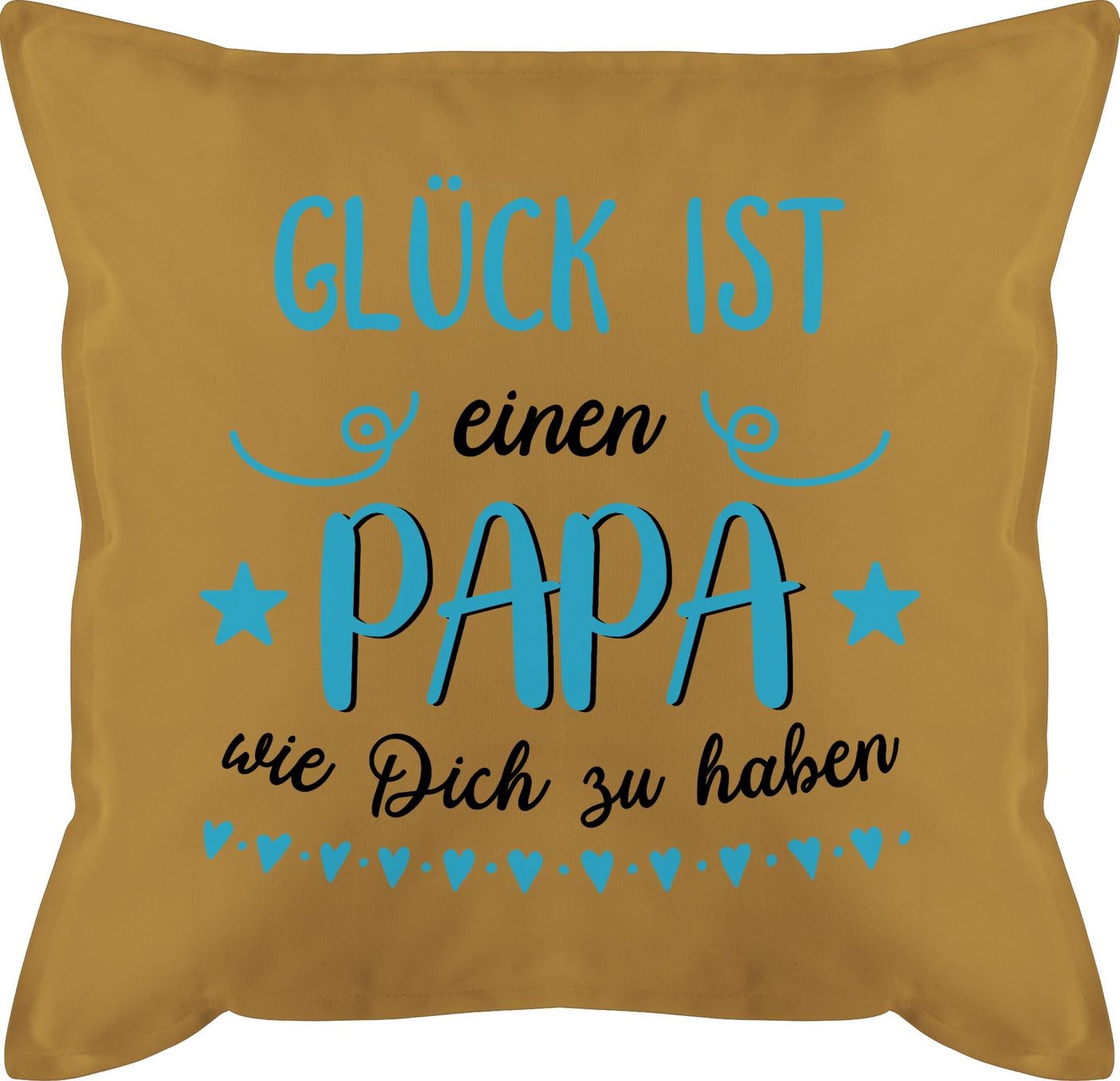 Shirtracer Dekokissen Glück ist einen Papa wie dich zu haben hellblau, Vatertagsgeschenk Kissen von Shirtracer