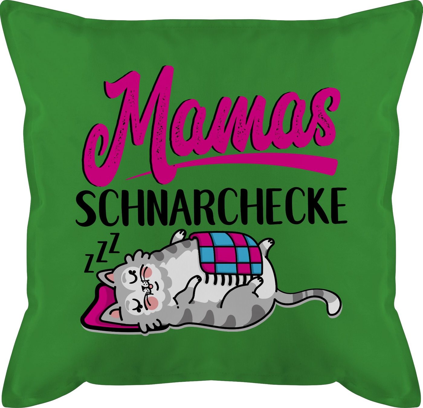 Shirtracer Dekokissen Mamas Schnarchecke I Schlafplatz, Muttertagsgeschenk von Shirtracer