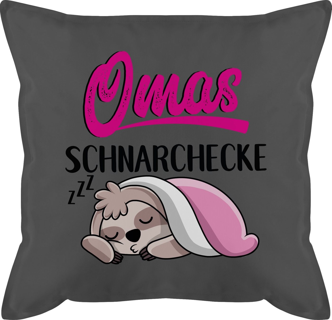 Shirtracer Dekokissen Omas Schnarchecke - Faultier, Oma Großmutter von Shirtracer