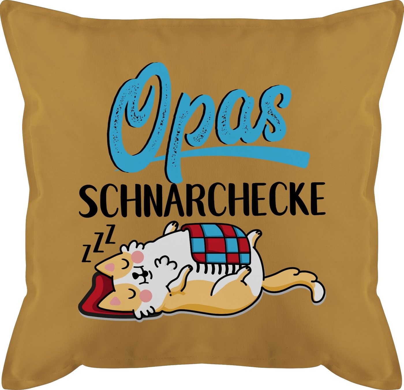 Shirtracer Dekokissen Opas Schnarchecke - schwarz/blau, Opa Großvater von Shirtracer