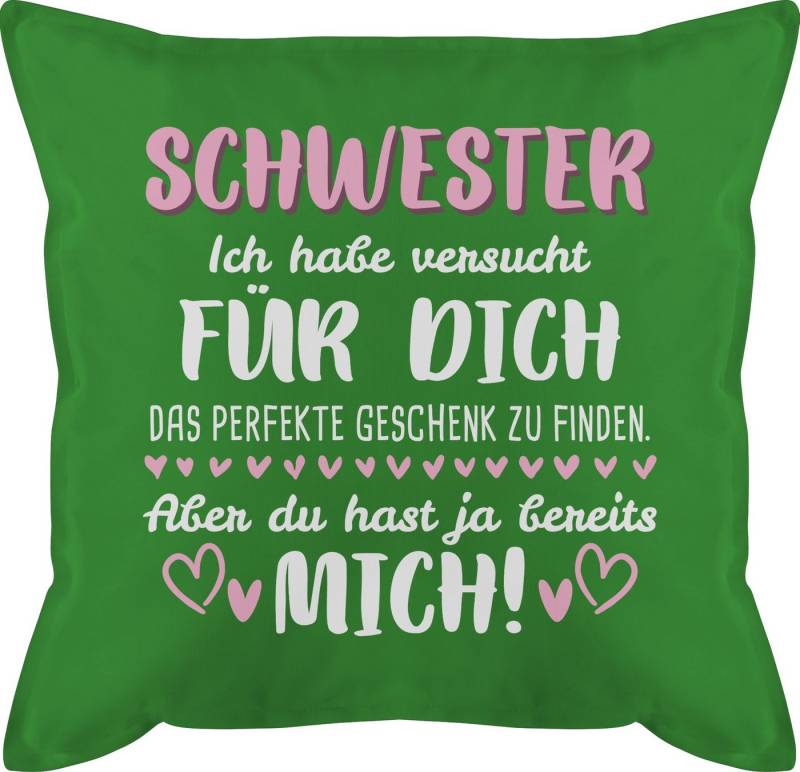 Shirtracer Dekokissen Schwester Ich habe versucht für dich das Geschenk zu finden weiß/rosa, Geschwister Deko-Kissen Shirtracer Dekokissen Schwester Ich habe versucht für dich das Geschenk zu finden weiß/rosa, Geschwister Deko-Kissen von Shirtracer