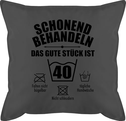Kissen 50x50 - 40. Geburtstag - Schonend behandeln das gute Stück ist vierzig - 50 x 50 cm - Grau - zum 40 geburstag wird 40-er “schonend 40”,lustige 40ig 40ster 40iger 40ger geburtstagsartikel Kissen 50x50 - 40. Geburtstag - Schonend behandeln das gute Stück ist vierzig - 50 x 50 cm - Grau - zum 40 geburstag wird 40-er “schonend 40”,lustige 40ig 40ster 40iger 40ger geburtstagsartikel von Shirtracer