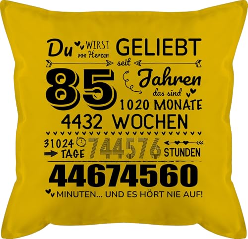 Shirtracer Kissen 50x50-85 Jahre - Du wirst von Herzen geliebt | 85. Geburtstag | 85 Jahre Geburtstagsgeschenke | 85ter Geburtstagsgeschenke für Oma und Opa - 50 x 50 cm - Gelb - zum 85er 85zigster Shirtracer Kissen 50x50-85 Jahre - Du wirst von Herzen geliebt | 85. Geburtstag | 85 Jahre Geburtstagsgeschenke | 85ter Geburtstagsgeschenke für Oma und Opa - 50 x 50 cm - Gelb - zum 85er 85zigster von Shirtracer