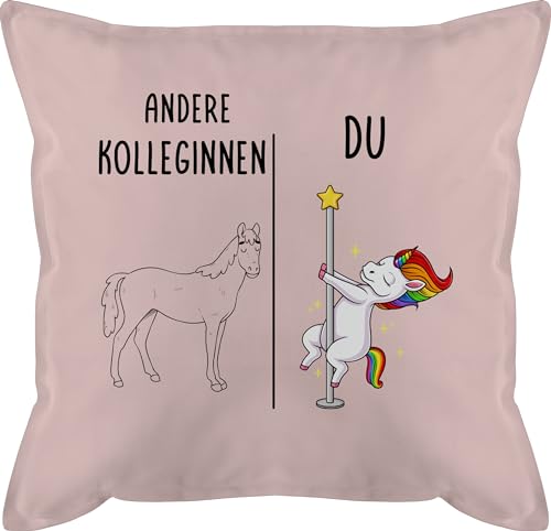 Shirtracer Kissen 50x50 - Andere Kolleginnen - Dabbing Einhorn | Geschenk zur Rente Kollegin | Geschenk Verabschiedung Kollegin Abschiedsgeschenk | Arbeitskollegin Geschenk Bürokollegin Mitarbeiterin von Shirtracer