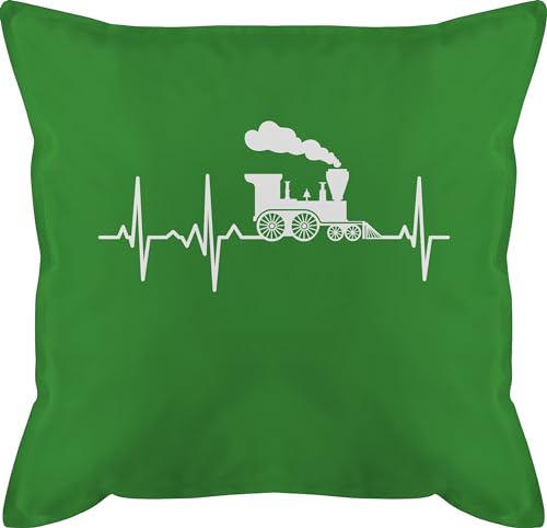 Shirtracer Kissen 50x50 - Deko Hobby - Dampflok Herzschlag weiß - 50 x 50 cm - Grün - mit Zug Motiv züge schmusekissen Eisenbahn männerkissen eisenbahnen Eisenbahner Shirtracer Kissen 50x50 - Deko Hobby - Dampflok Herzschlag weiß - 50 x 50 cm - Grün - mit Zug Motiv züge schmusekissen Eisenbahn männerkissen eisenbahnen Eisenbahner von Shirtracer
