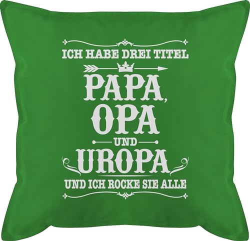 Shirtracer Kissen 50x50 - Großvater - Ich Habe DREI Titel Papa Opa und Uropa - weiß - 50 x 50 cm - Grün - Geschenk Geschenke für opas Bin schmusekissen werdende großeltern Grandpa Vater männerkissen Shirtracer Kissen 50x50 - Großvater - Ich Habe DREI Titel Papa Opa und Uropa - weiß - 50 x 50 cm - Grün - Geschenk Geschenke für opas Bin schmusekissen werdende großeltern Grandpa Vater männerkissen von Shirtracer