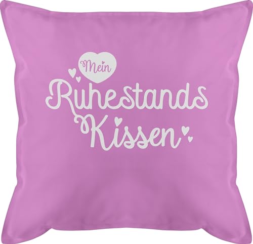 Shirtracer 50x50 - Rentner Deko Ruhestand Rente - Mein Ruhestands Kissen - 50 x 50 cm - Pink - Geschenke für kollegin zum Abschied abschiedsgeschenk an kollegen Liebe sprüche zur pensionierung von Shirtracer