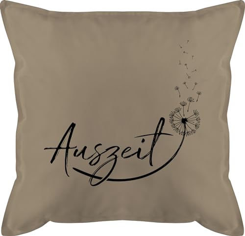 Shirtracer Kissen 50x50 - Statement - Auszeit Entspannung Relaxen Pusteblume - 50 x 50 cm - Beige - kisssen Relax sofakissen kissenhülle Kissenbezug mit füllung bezug kissenbezüge kuschel und Sofa von Shirtracer