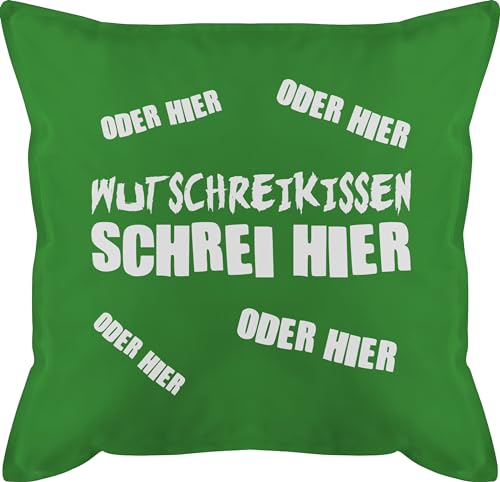 Kissen 50x50 - Statement - Wutschreikissen - schrei Hier - 50 x 50 cm - Grün - wutkissen Statement-Kissen Statements Wut männerkissen spruchkissen kopfkissen schwarz sprüche schreien Kissen 50x50 - Statement - Wutschreikissen - schrei Hier - 50 x 50 cm - Grün - wutkissen Statement-Kissen Statements Wut männerkissen spruchkissen kopfkissen schwarz sprüche schreien von Shirtracer