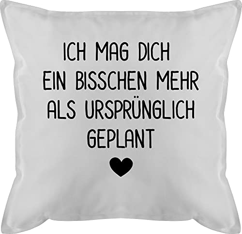 Shirtracer Kissen 50x50 - Valentinstag Partner Ideen - Ich mag Dich EIN bisschen mehr als ursprünglich geplant - Männer Freundin Vermiss Dich Geschenk Denk an Dich Paare - 50 x 50 cm von Shirtracer