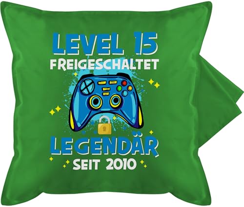 Shirtracer Kissenbezug - 15. Geburtstag Kissen - Level 15 freigeschaltet Legendär seit 2010-50 x 50 cm - Grün - Jahre Junge zum .Geburtstag Shirtracer Kissenbezug - 15. Geburtstag Kissen - Level 15 freigeschaltet Legendär seit 2010-50 x 50 cm - Grün - Jahre Junge zum .Geburtstag von Shirtracer