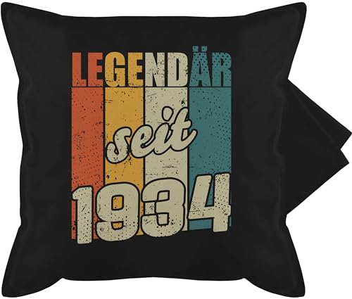 Shirtracer Kissenbezug - 90. Geburtstag Kissen - Legendär seit 1934-50 x 50 cm - Schwarz - 90.Geburtstag 90 zum von Shirtracer