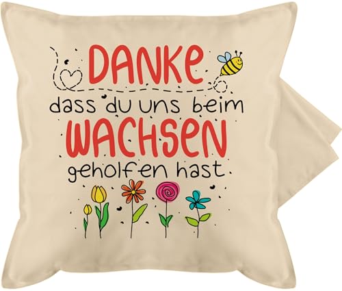 Shirtracer Kissenbezug - Erzieherin Kissen - Danke DASS du Uns beim Wachsen geholfen hast - Abschiedsgeschenk Kindergarten Erzieher Tagesmutter - 50 x 50 cm - Beige Natur - Geschenk kindergärtnerin Shirtracer Kissenbezug - Erzieherin Kissen - Danke DASS du Uns beim Wachsen geholfen hast - Abschiedsgeschenk Kindergarten Erzieher Tagesmutter - 50 x 50 cm - Beige Natur - Geschenk kindergärtnerin von Shirtracer