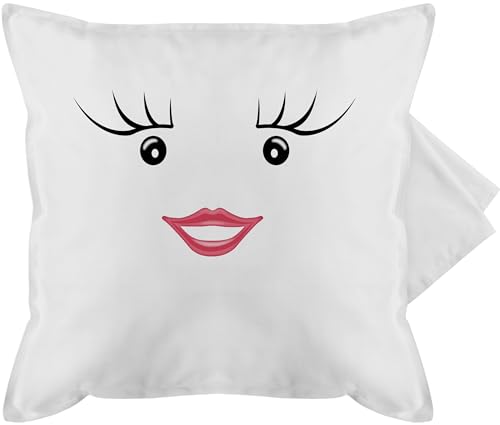 Shirtracer Kissenbezug - Karneval & Fasching - Kissen - Partner Kostüm Milch und Schokolade Milky Partnerkostüm I Paar Kostüm Milky and Chocolate Couple Costume - 50 x 50 cm - Weiß - karnevalskissen von Shirtracer