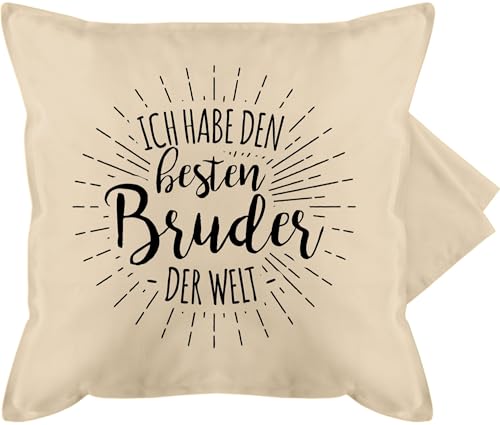 Shirtracer Kissenbezug - Kissen - Ich Habe den besten Bruder der Welt - 50 x 50 cm - Beige Natur sprüche brüder Brother Geschenke für bruderherz Best Geburtstagsgeschenk brüderchen hab Shirtracer Kissenbezug - Kissen - Ich Habe den besten Bruder der Welt - 50 x 50 cm - Beige Natur sprüche brüder Brother Geschenke für bruderherz Best Geburtstagsgeschenk brüderchen hab von Shirtracer