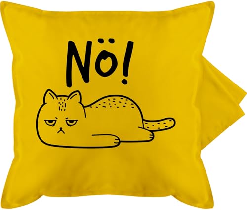 Shirtracer Kissenbezug - Kissen - Nö Katze I Lustiges Katzenmotiv I Geschenk Katzenbesitzer I Katzenfan - 50 x 50 cm - Gelb - katzenkissen lustig mit sprüche Katzen cat kuschelkissen Shirtracer Kissenbezug - Kissen - Nö Katze I Lustiges Katzenmotiv I Geschenk Katzenbesitzer I Katzenfan - 50 x 50 cm - Gelb - katzenkissen lustig mit sprüche Katzen cat kuschelkissen von Shirtracer