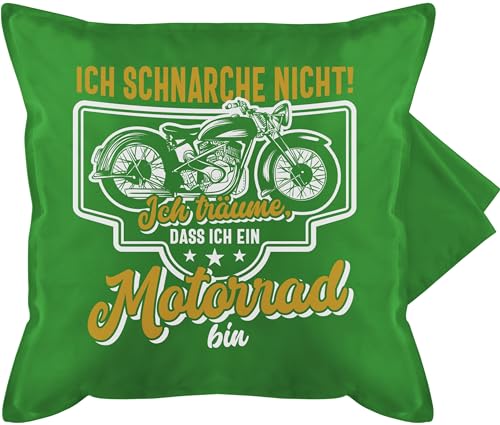 Kissenbezug - Statement Kissen mit Sprüchen - Ich schnarche nicht ich träume dass ich ein Motorrad bin weiß bunt - 50 x 50 cm - Grün - kissenhülle sprüche spruch motorradfahrer kuschelkissen Kissenbezug - Statement Kissen mit Sprüchen - Ich schnarche nicht ich träume dass ich ein Motorrad bin weiß bunt - 50 x 50 cm - Grün - kissenhülle sprüche spruch motorradfahrer kuschelkissen von Shirtracer