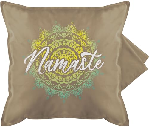 Shirtracer Kissenbezug - Statement - Namaste Vintage - 50 x 50 cm - Beige - Statements namastee Kissen kissenhülle von Shirtracer