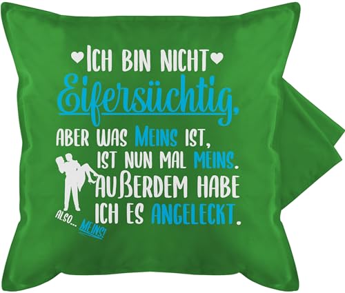 Kissenbezug - Valentinstag Kissen Ideen - Ich bin nicht Eifersüchtig aber was meins ist Angeleckt - Partner Geschenke für Frauen Geschenk Männer Ihn Sie - 50 x 50 cm - Grün - kuschelkissen liebe Kissenbezug - Valentinstag Kissen Ideen - Ich bin nicht Eifersüchtig aber was meins ist Angeleckt - Partner Geschenke für Frauen Geschenk Männer Ihn Sie - 50 x 50 cm - Grün - kuschelkissen liebe von Shirtracer